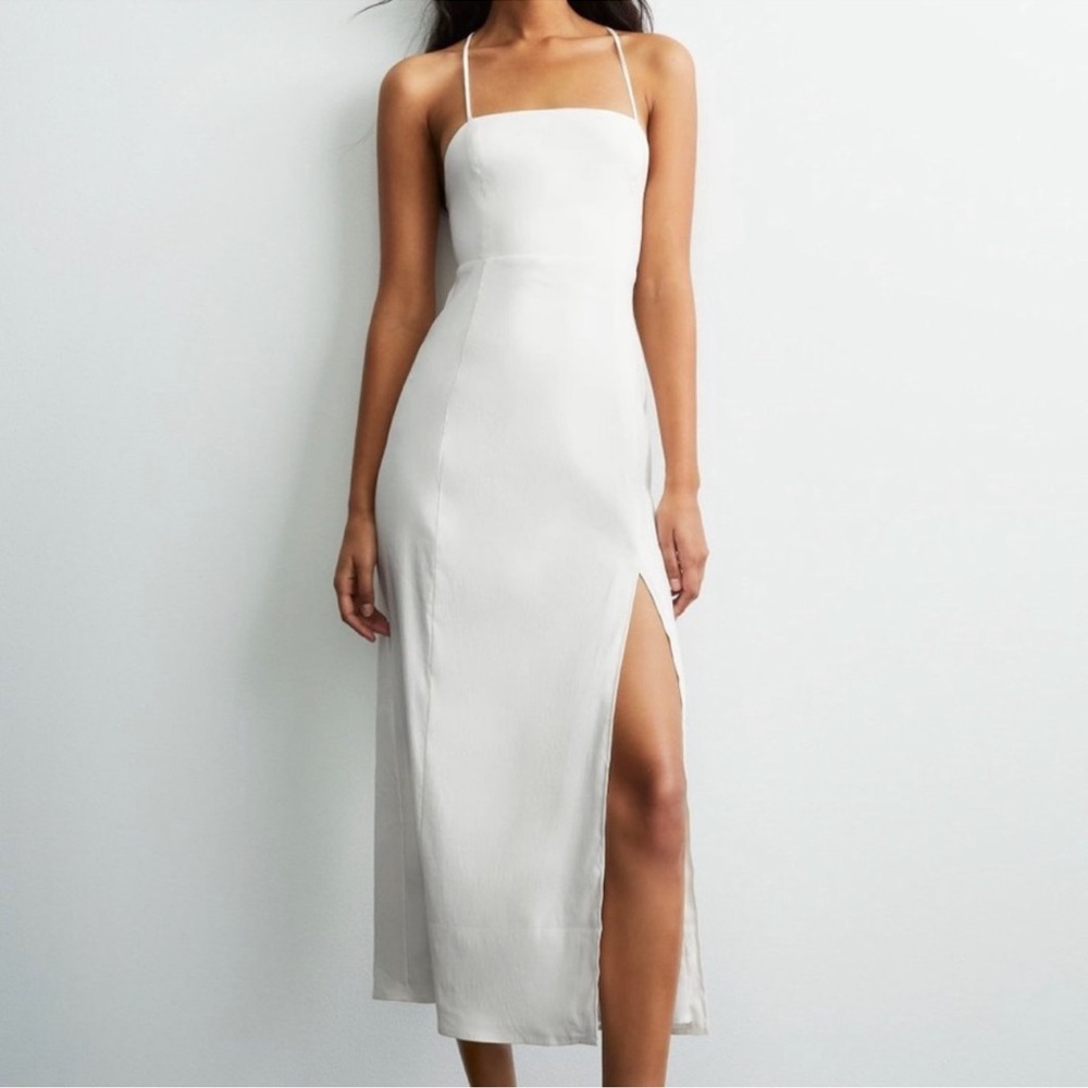 Zara white linen dress 7385/147/251